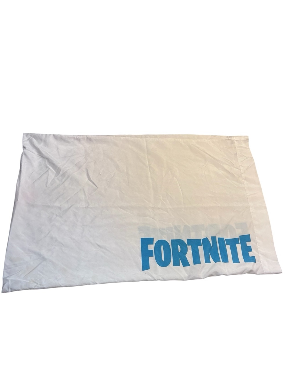 Fortnite Pillowcase White with Teal Logo - Epic Games Official Fortnite Bedding